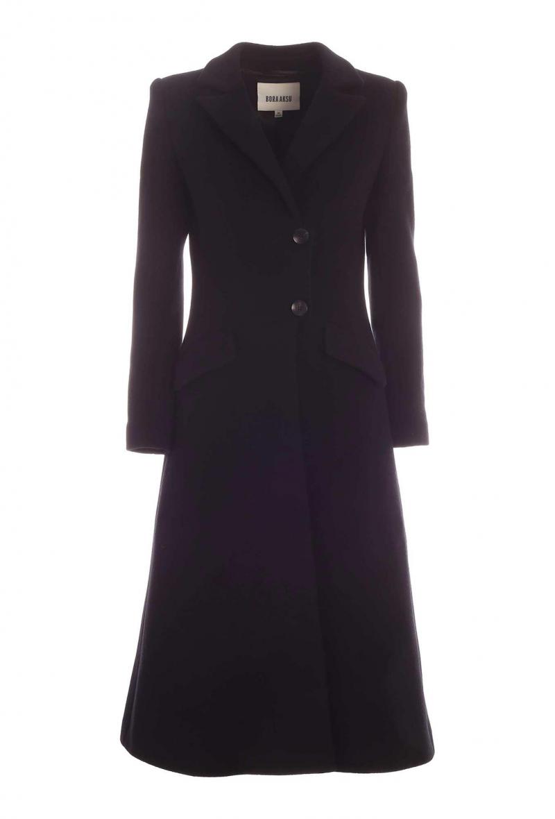 Cappotto lungo monopetto nero Nero<br />(<strong>Bora aksu</strong>)