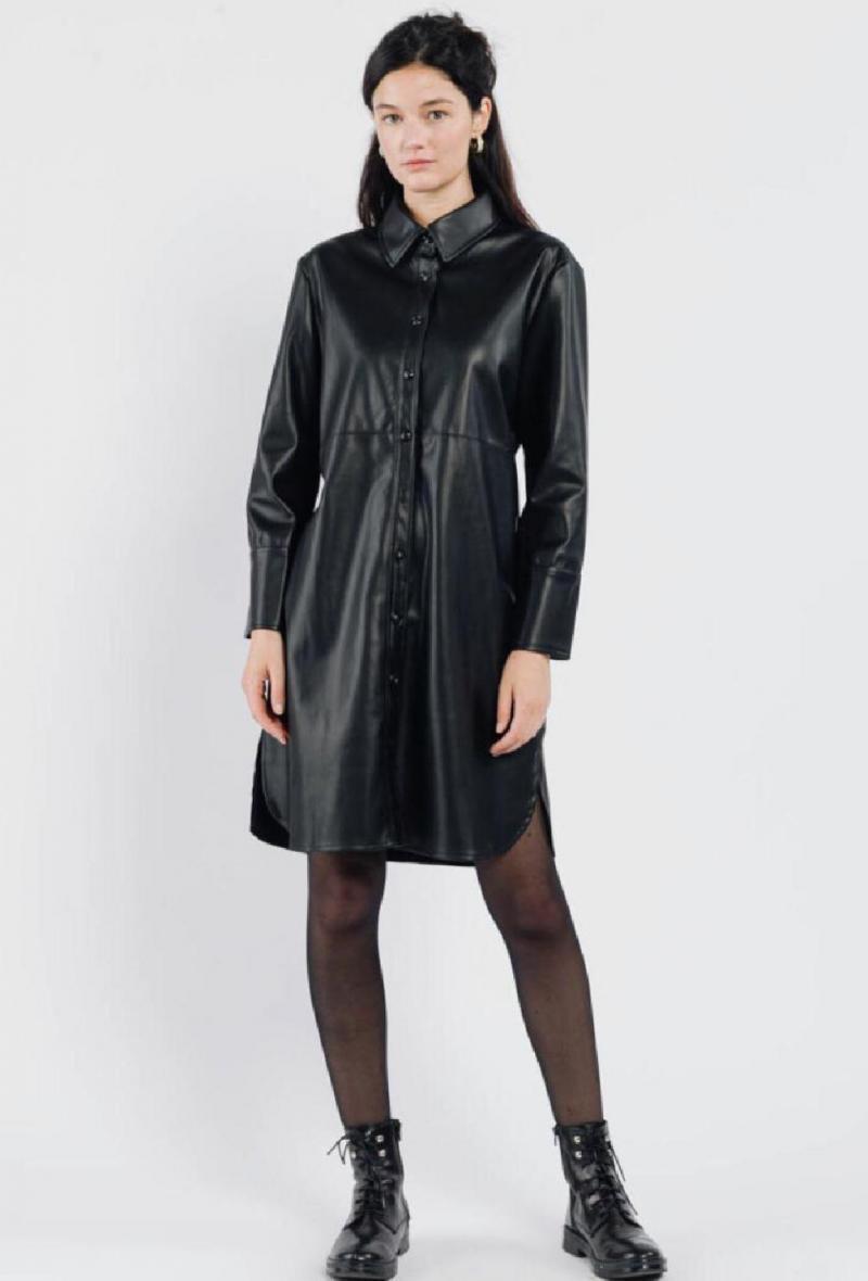 Caban in ecopelle Nero<br />(<strong>Sweewe</strong>)