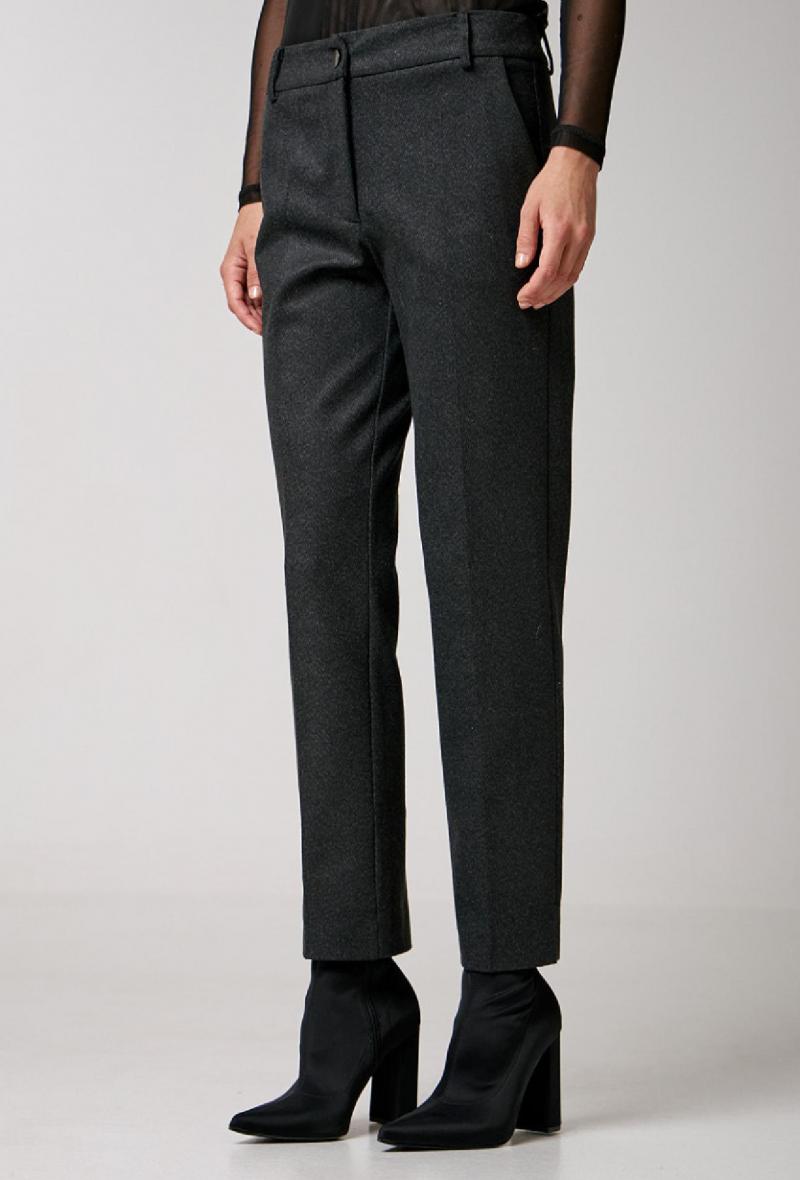 Pantaloni gamba dritta spina di pesce Grigio<br />(<strong>Access fashion</strong>)