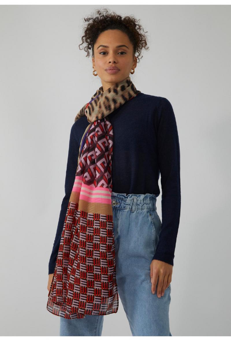 Pashmina leopardata 100x180 Rosa<br />(<strong>Codello</strong>)