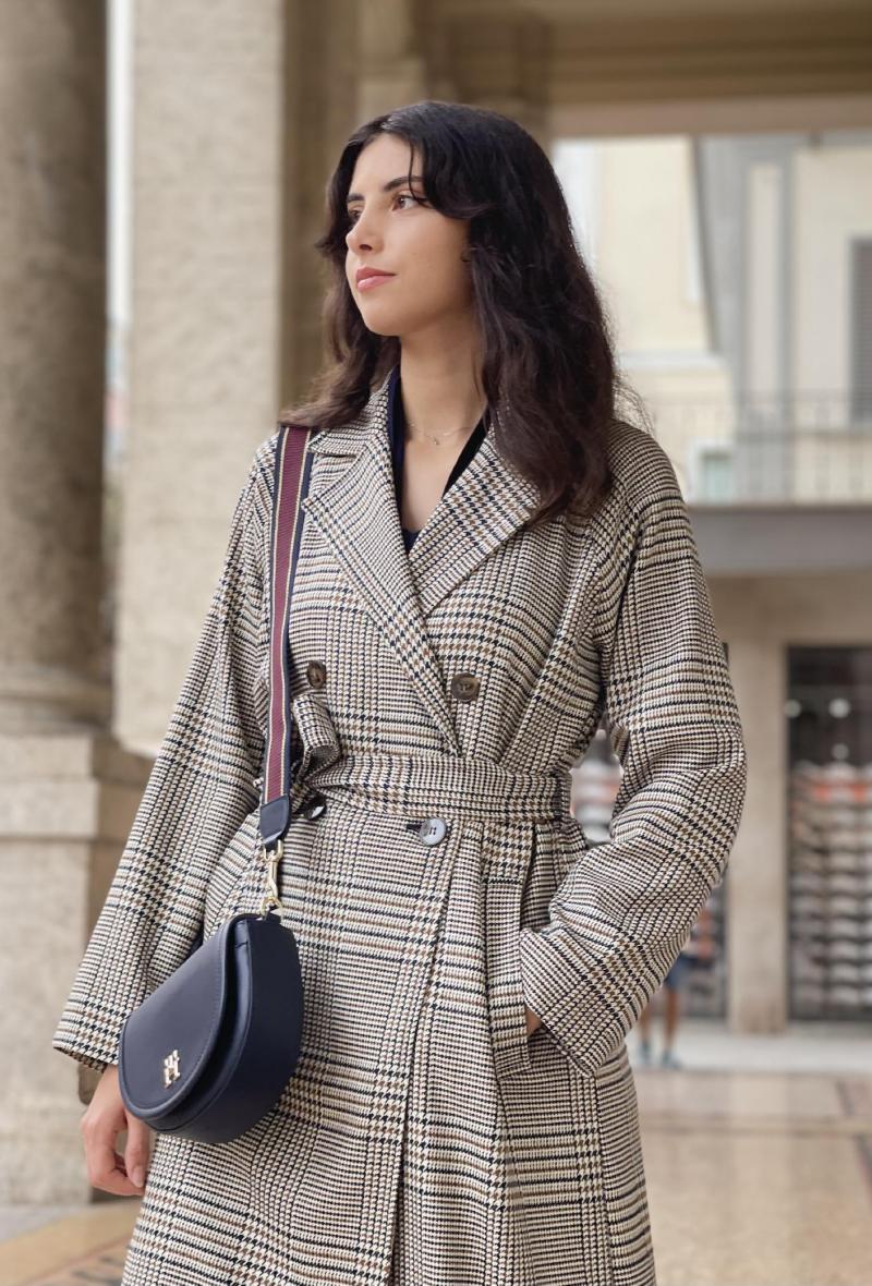 Cappotto in galles a doppio petto Avorio<br />(<strong>EMMEMARELLA</strong>)