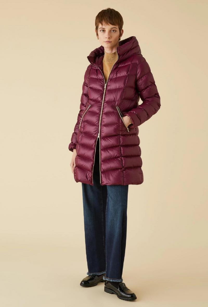 Piumino semiaderente con cappuccio Bordeaux<br />(<strong>EMMEMARELLA</strong>)