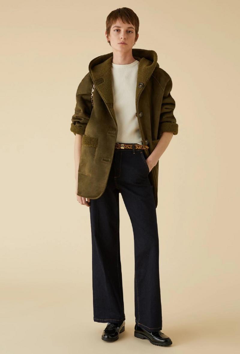 Eco montone reversibile con cappuccio Verde militare<br />(<strong>EMMEMARELLA</strong>)