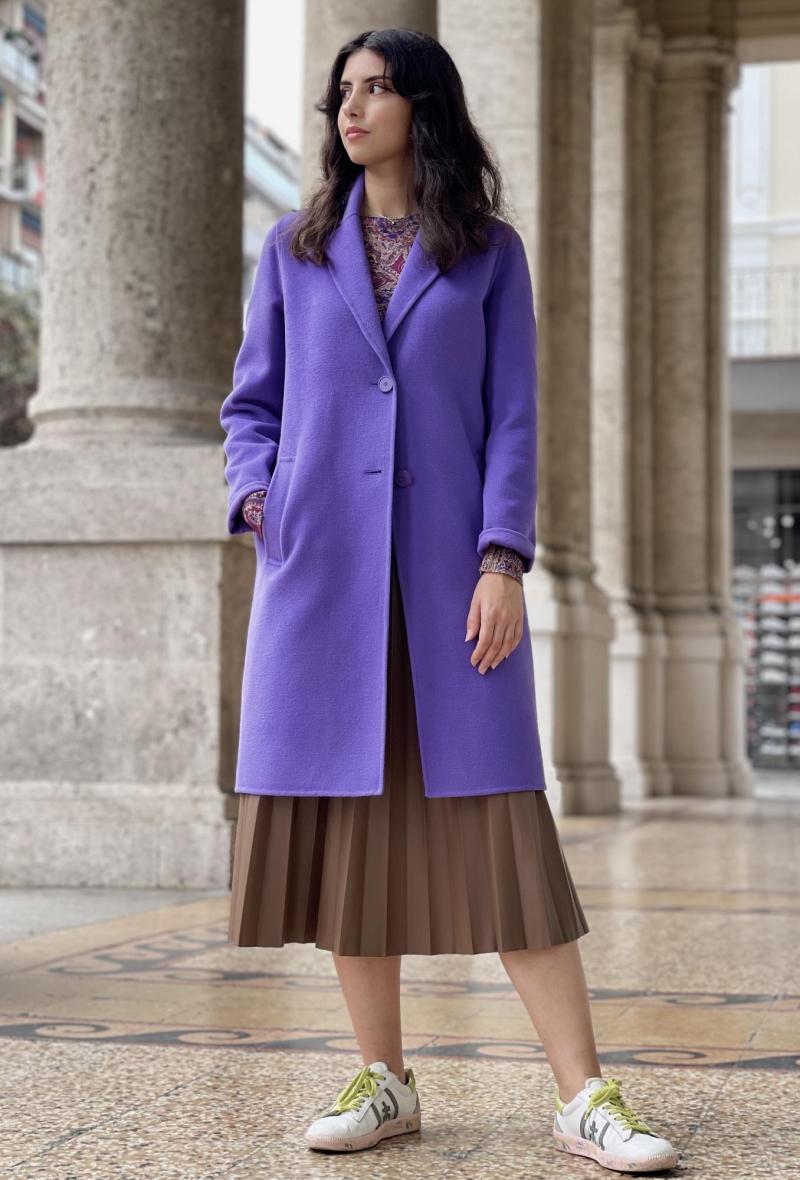 Cappottino monopetto double Viola<br />(<strong>EMMEMARELLA</strong>)