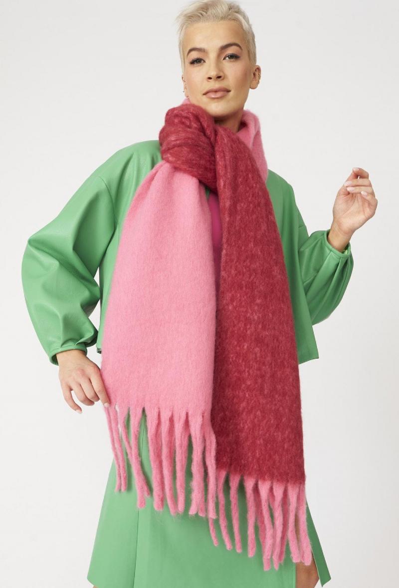 Sciarpone bicolore Rosa/rosso<br />(<strong>Jayley</strong>)