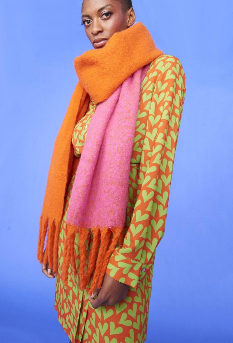 Sciarpone bicolore Rosa/arancio<br />(<strong>Jayley</strong>)