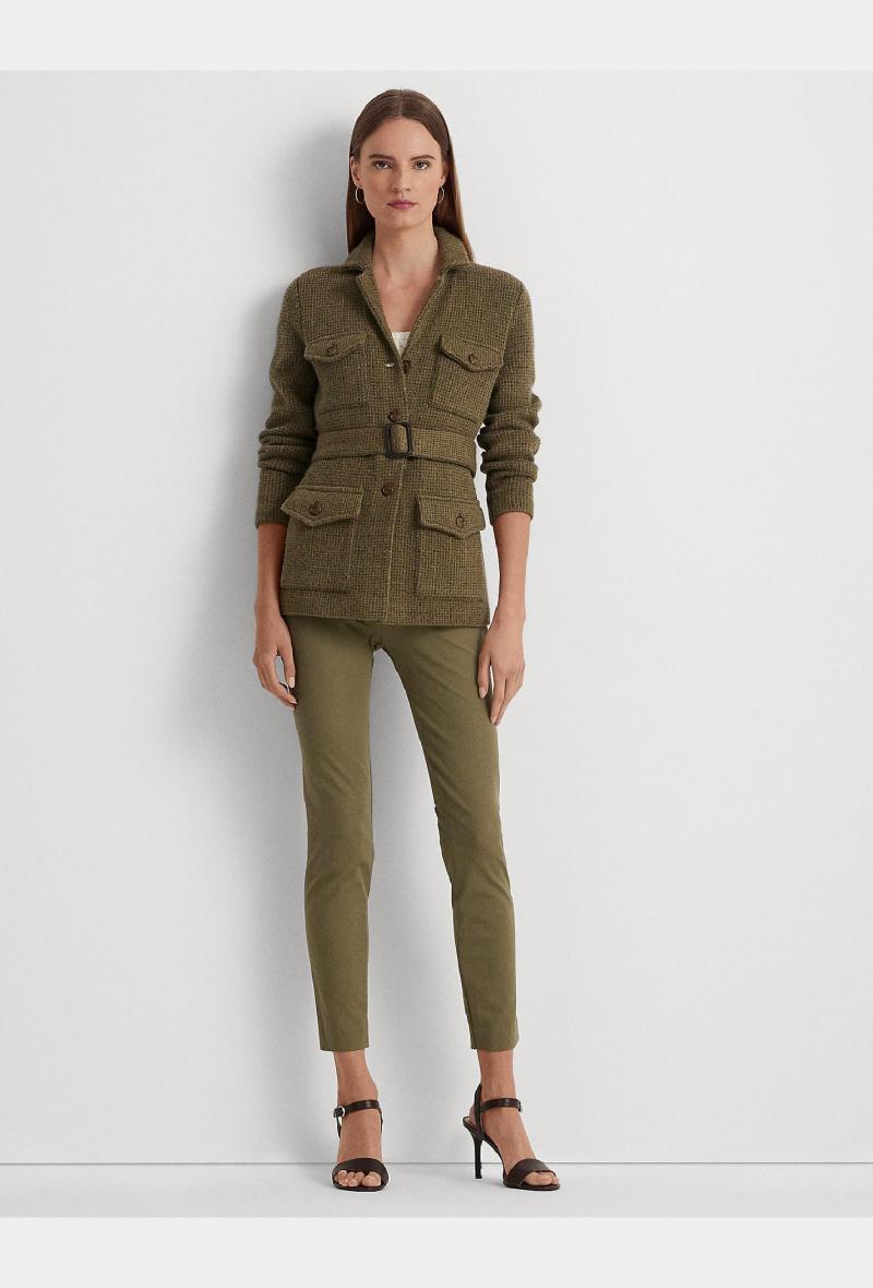 Pantaloni skinny in cotone elasticizzato Verde oliva<br />(<strong>Lauren ralph lauren</strong>)