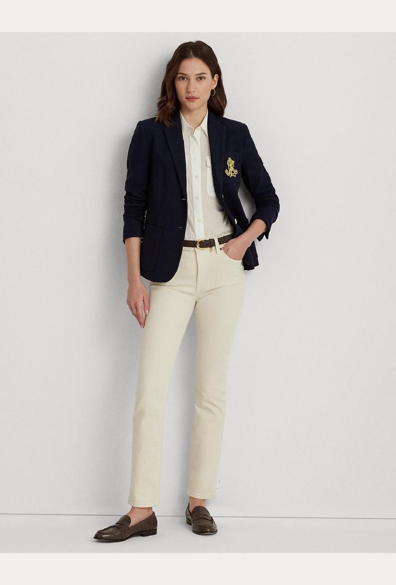 Blazer in jacquard con logo ricamato <br />(<strong>Lauren ralph lauren</strong>)
