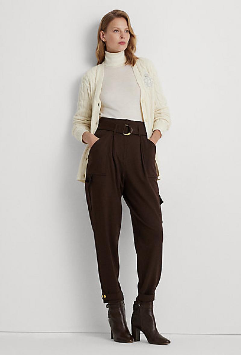 Pantaloni cargo in doppio jersey Marrone<br />(<strong>Lauren ralph lauren</strong>)
