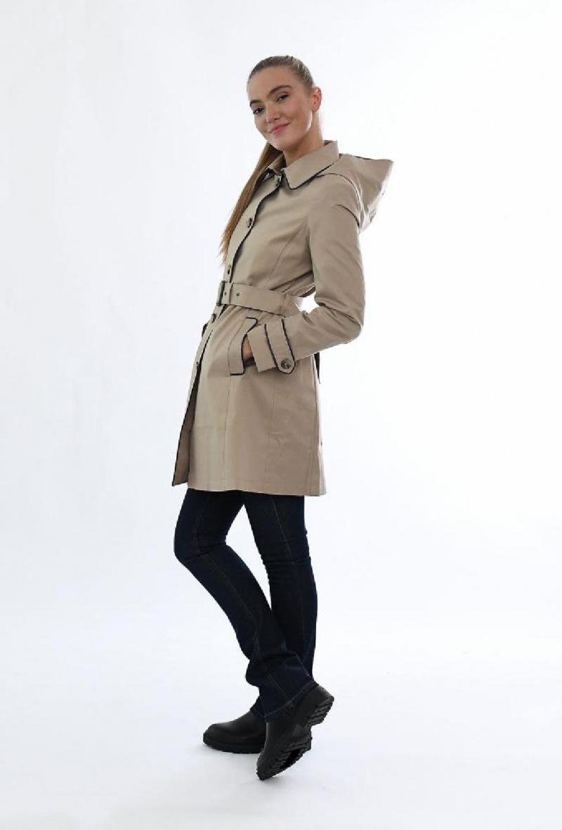 Impermeabile profilato in pelle vegana Beige<br />(<strong>Lauren ralph lauren</strong>)
