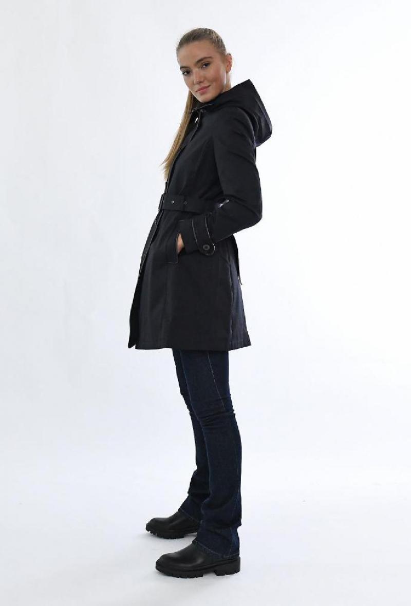 Impermeabile profilato in pelle vegana Blu<br />(<strong>Lauren ralph lauren</strong>)