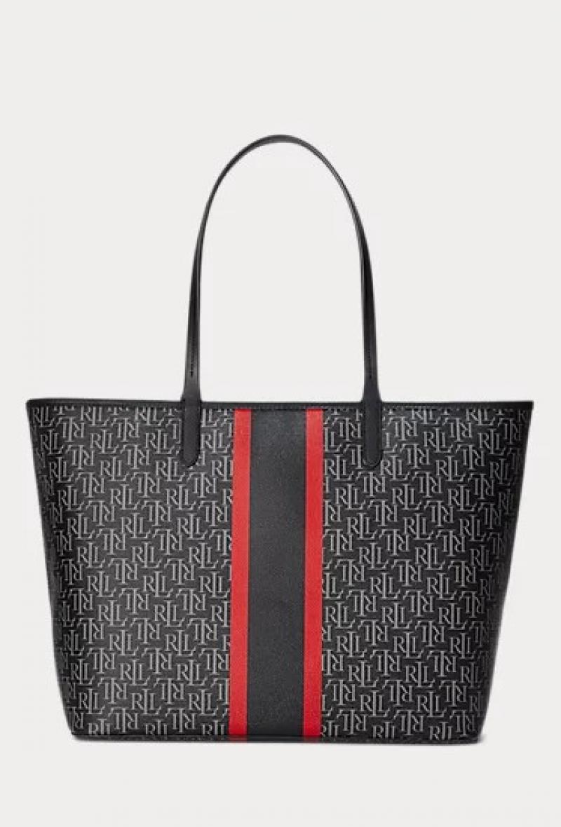 Borsa tote logata Nero<br />(<strong>Lauren ralph lauren</strong>)