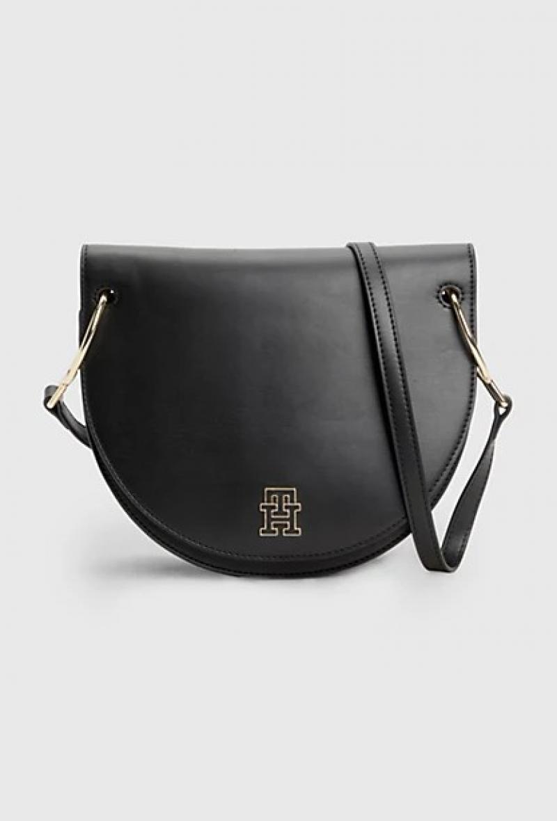 Borsa a sella con monogramma Nero<br />(<strong>Tommy hilfiger</strong>)