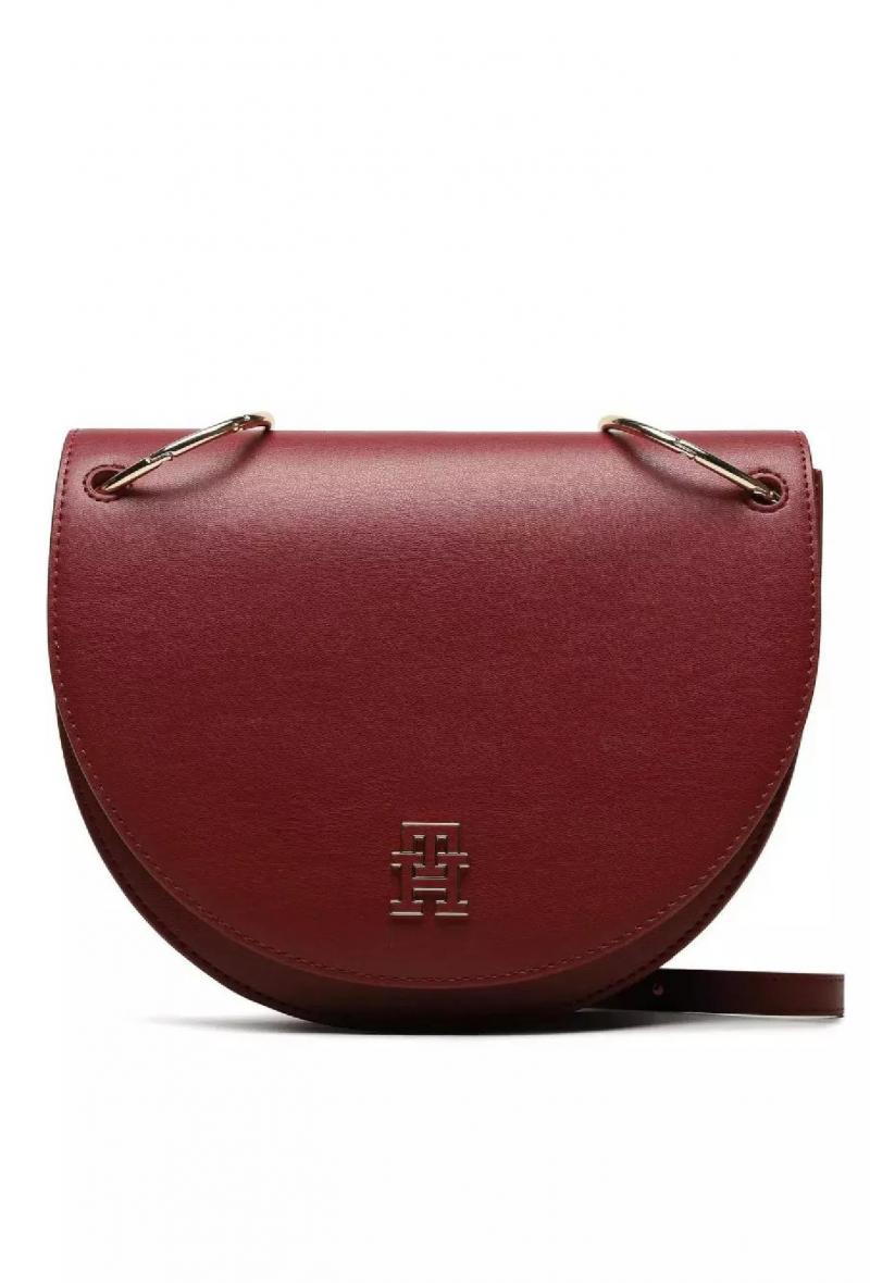 Borsa a sella con monogramma Bordeaux<br />(<strong>Tommy hilfiger</strong>)