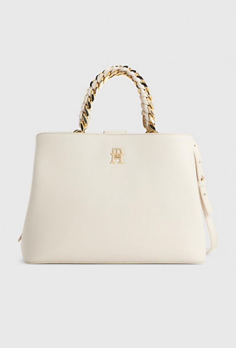 Borsa con due manici e tracolla Avorio<br />(<strong>Tommy hilfiger</strong>)