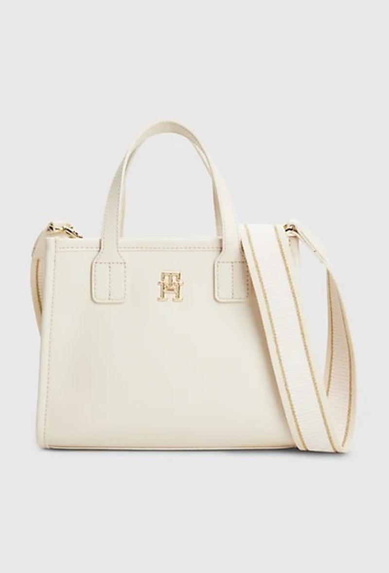 Borsa piccola con due manici e tracolla Avorio<br />(<strong>Tommy hilfiger</strong>)