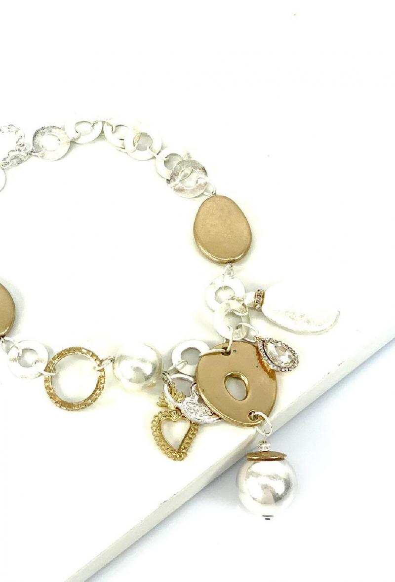 Collana girocollo a catena Argento e oro<br />(<strong>Canonica 63</strong>)