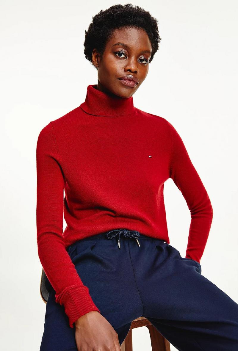 Dolcevita in lana e cashmere Bordeaux<br />(<strong>Tommy hilfiger</strong>)