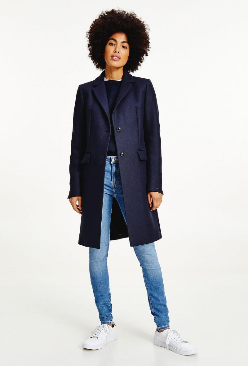 Cappotto classico monopetto Blu<br />(<strong>Tommy hilfiger</strong>)