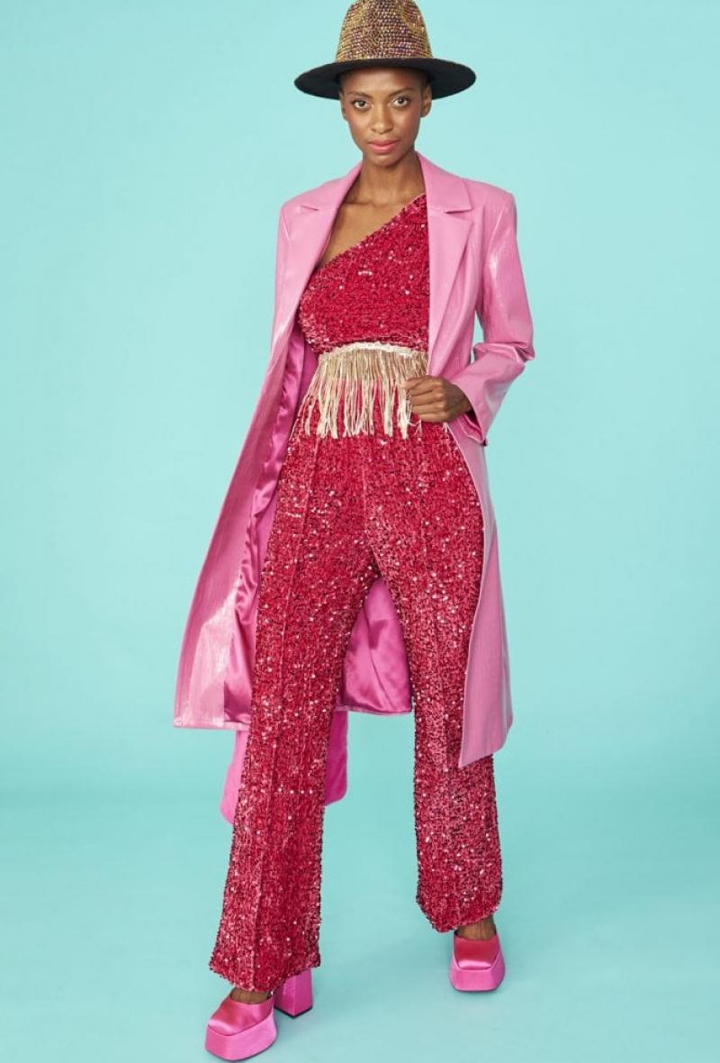 Cappotto in finta pelle Rosa<br />(<strong>Jayley</strong>)