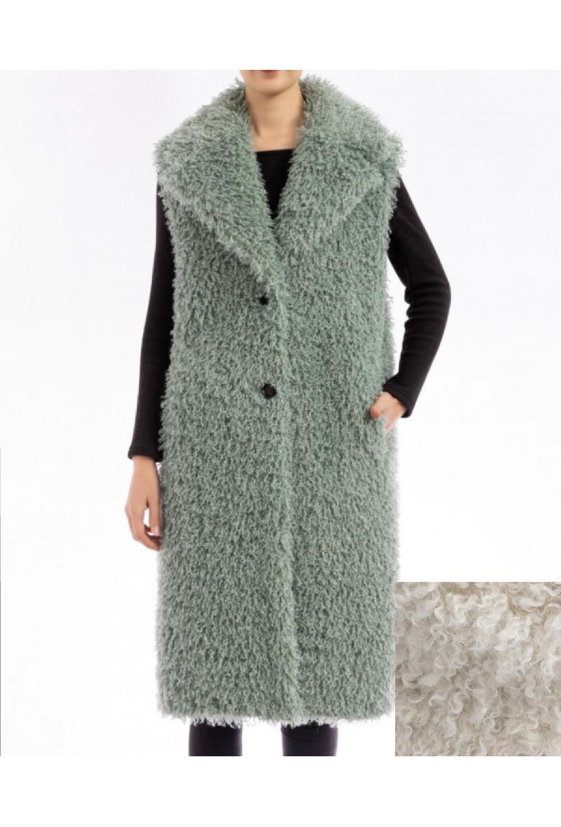 Pelliccia sintetica smanicata Beige<br />(<strong>Mehran</strong>)