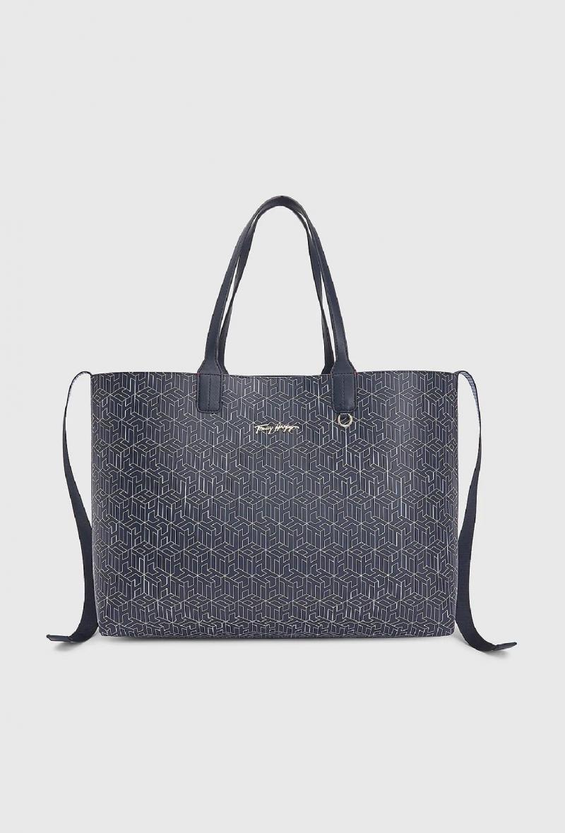 Tote iconica con stampa di monogrammi Blu<br />(<strong>Tommy hilfiger</strong>)