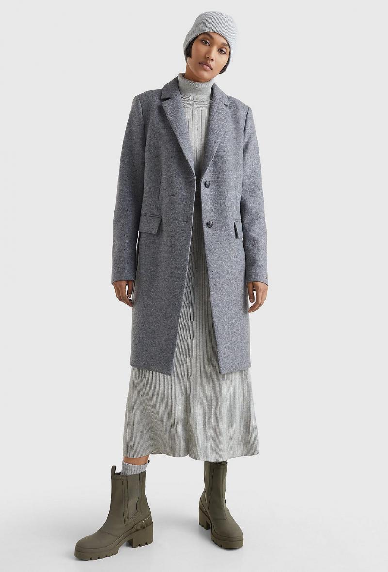 Cappotto classico a  monopetto Grigio<br />(<strong>Tommy hilfiger</strong>)