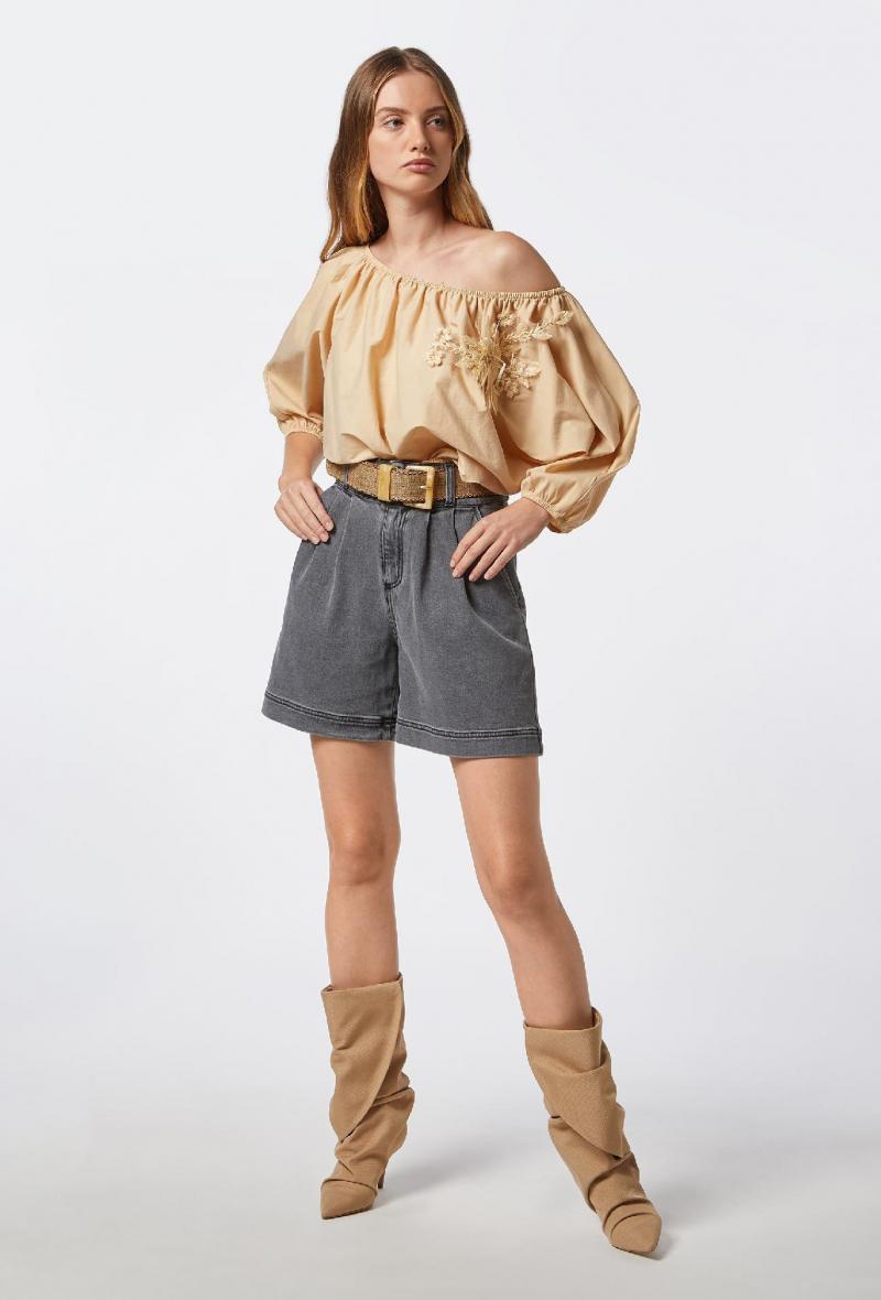 Bermuda corto in denim Grigio<br />(<strong>Jijil</strong>)