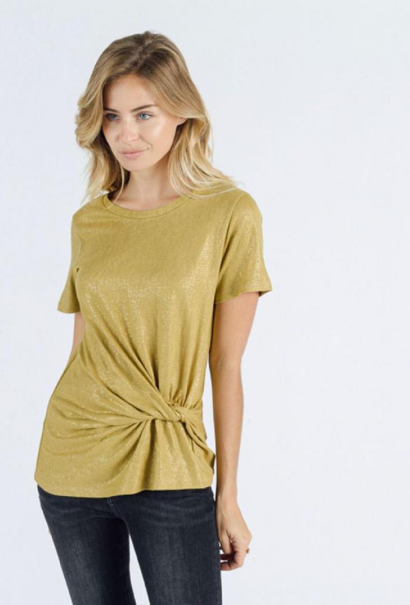 T shirt in lurex Oliva<br />(<strong>Sweewe</strong>)