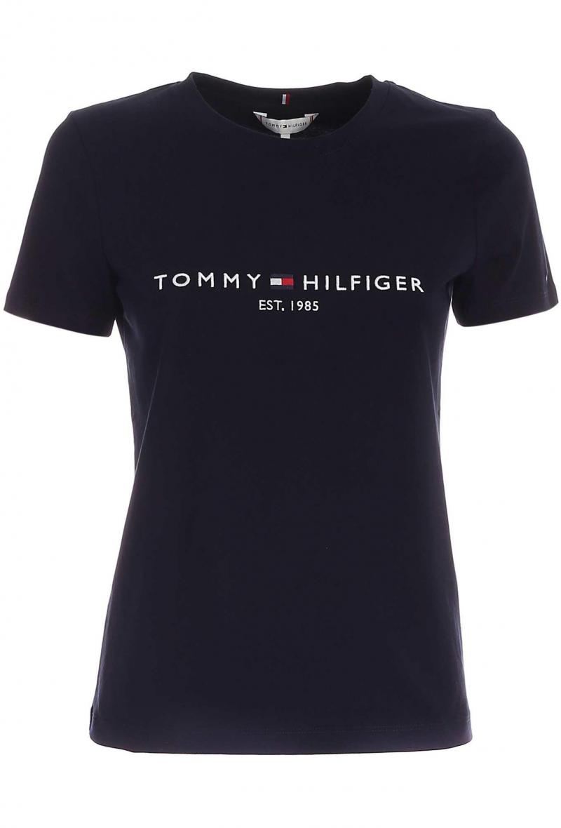 T shirt con ricamo a contrasto Blu<br />(<strong>Tommy hilfiger</strong>)