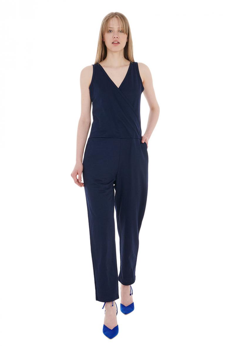 Tuta con scollo a v incrociato Blu<br />(<strong>Es givien</strong>)
