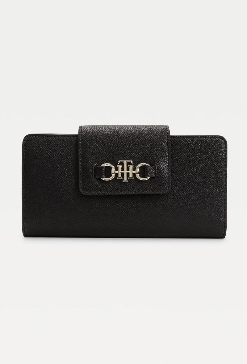 Portafogli grande con patta Nero<br />(<strong>Tommy hilfiger</strong>)