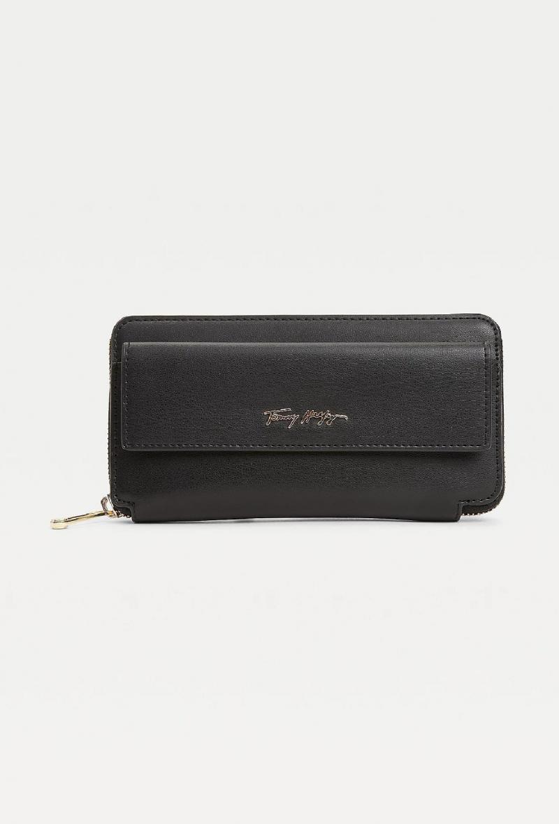 Portafogli iconico grande con zip Nero<br />(<strong>Tommy hilfiger</strong>)