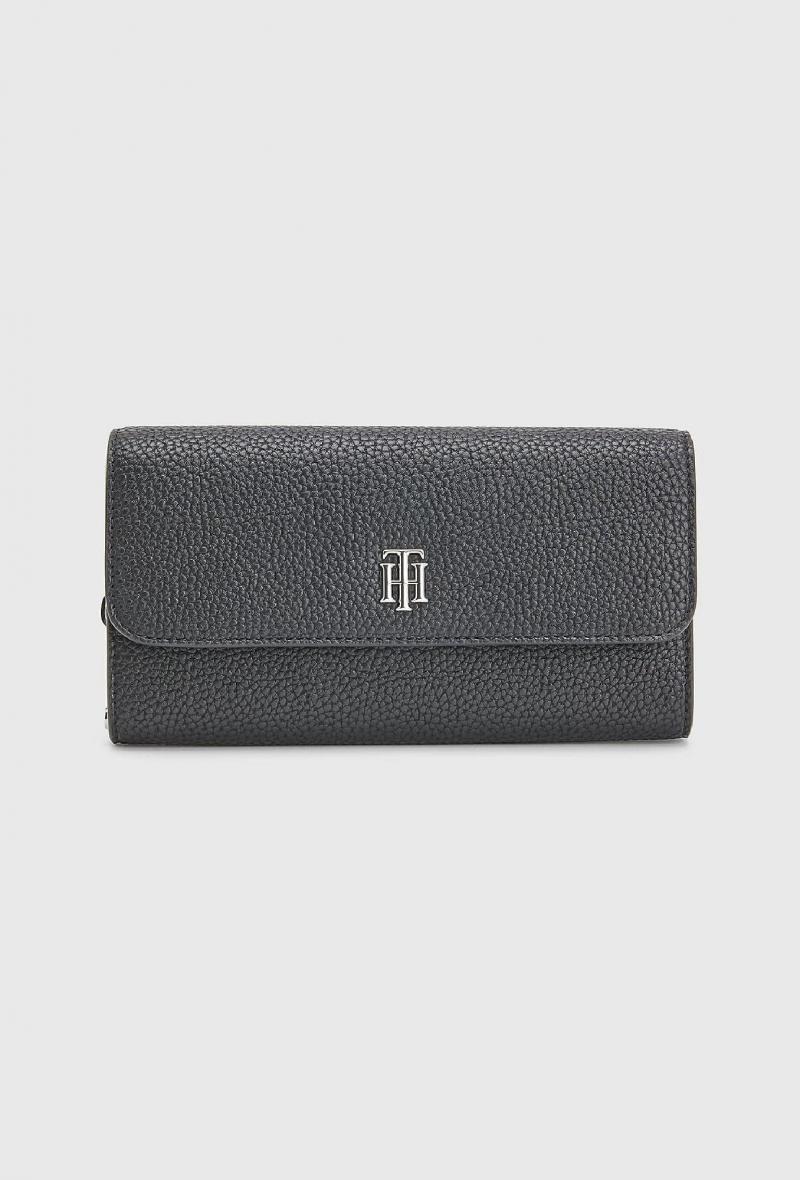 Portafogli grande con patta Nero<br />(<strong>Tommy hilfiger</strong>)