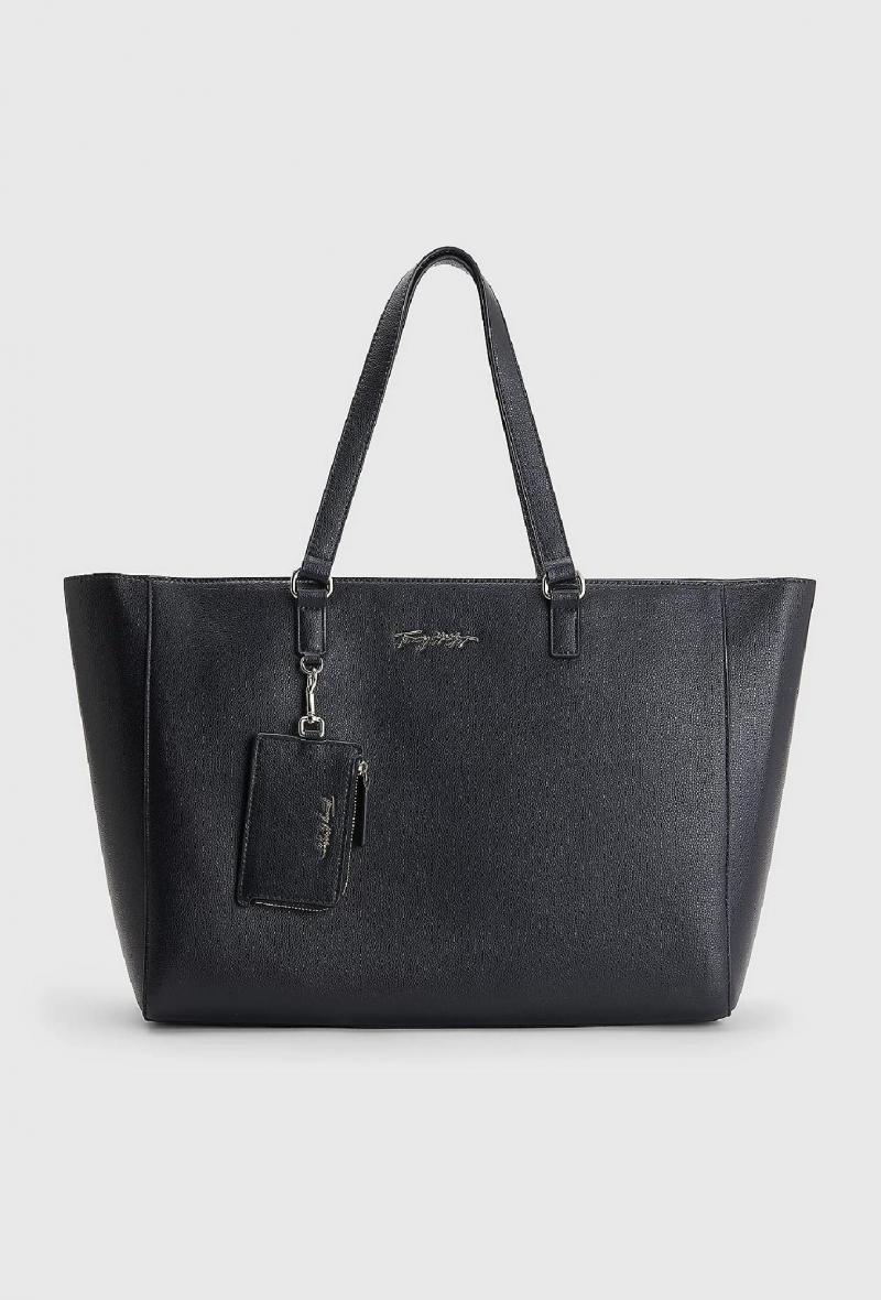 Borsa tote con logo firma Blu<br />(<strong>Tommy hilfiger</strong>)