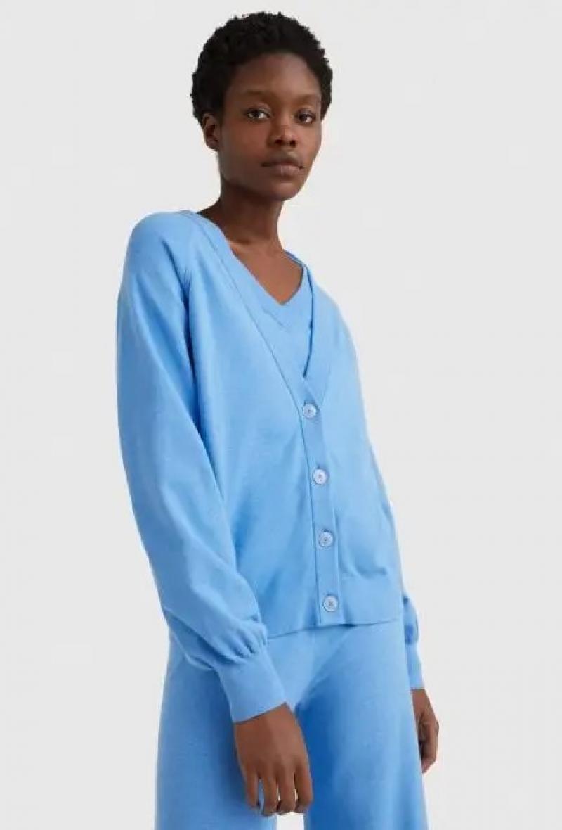 Cardigan in cotone Celeste<br />(<strong>Tommy hilfiger</strong>)