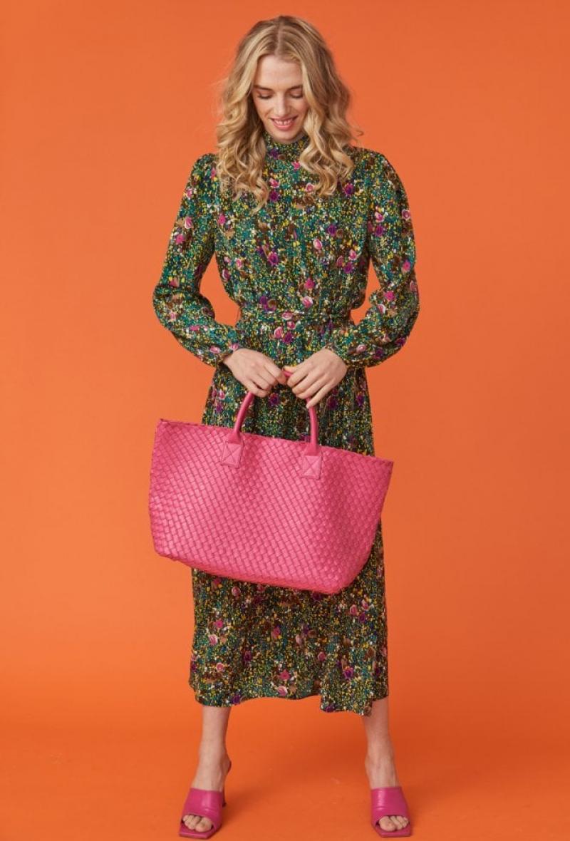 Borsa tote in tessuto metallico Fuchsia<br />(<strong>Jayley</strong>)