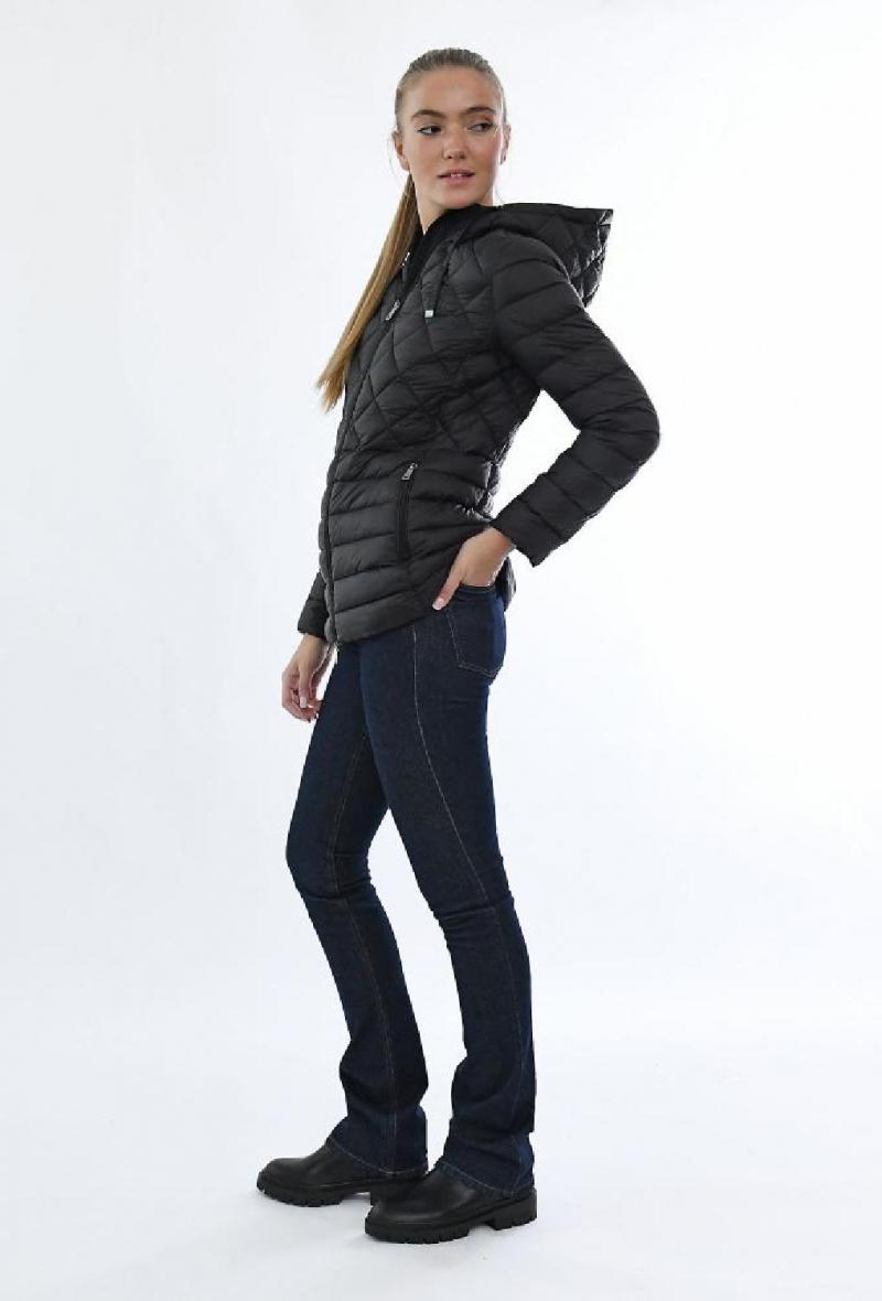 Giubbotto imbottito trapuntato con cappuccio Nero<br />(<strong>Lauren ralph lauren</strong>)