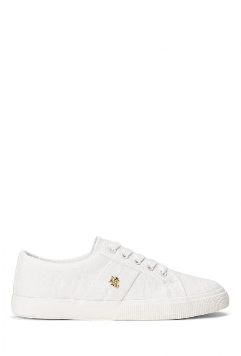 Sneakers basse in tela Bianco<br />(<strong>Lauren ralph lauren</strong>)