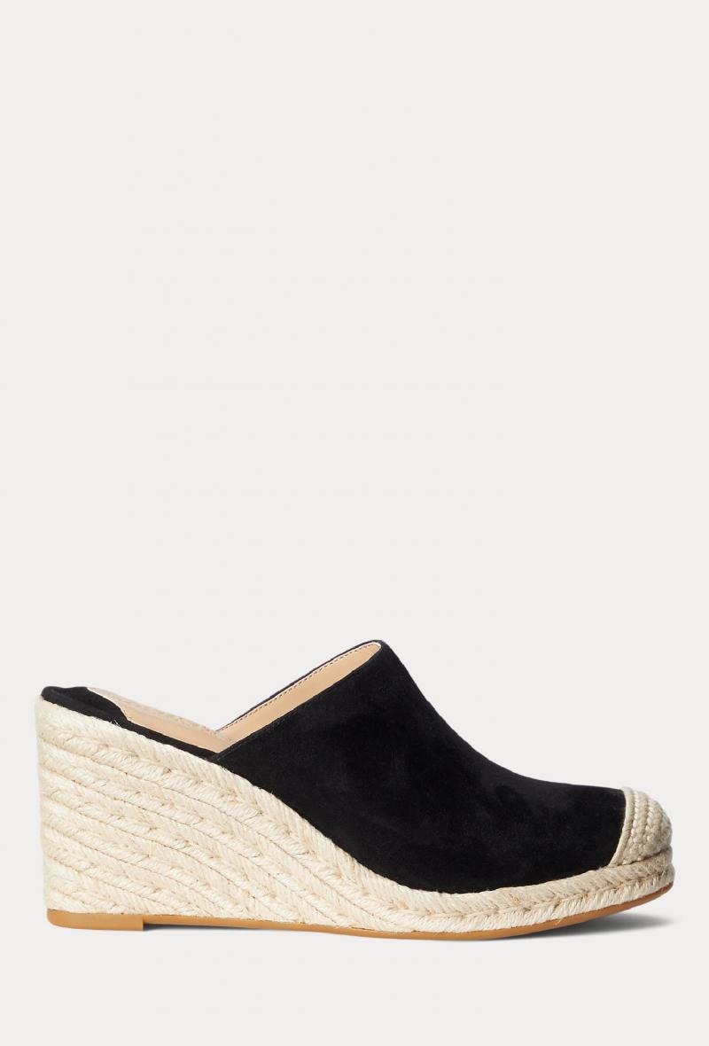 Espadrillas aperte con zeppa Nero<br />(<strong>Lauren ralph lauren</strong>)