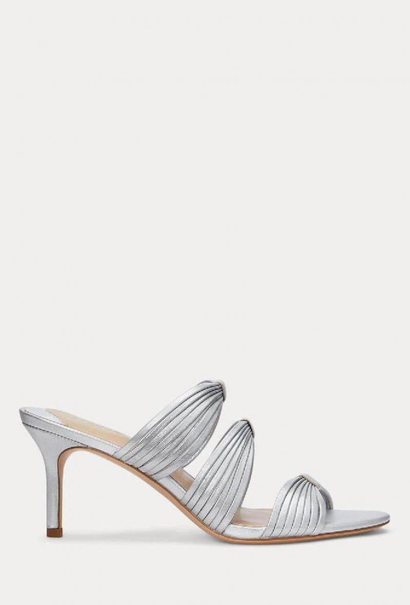 Sandali in nappa Argento<br />(<strong>Lauren ralph lauren</strong>)