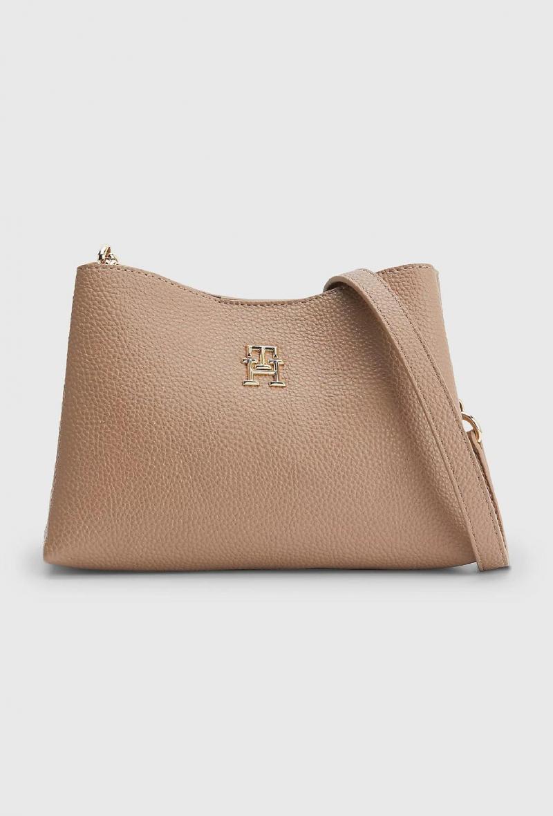 Borsa con monogramma e tracolla a catenella