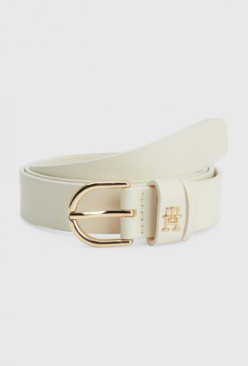 Cintura in pelle altezza cm 2,5 Avorio<br />(<strong>Tommy hilfiger</strong>)