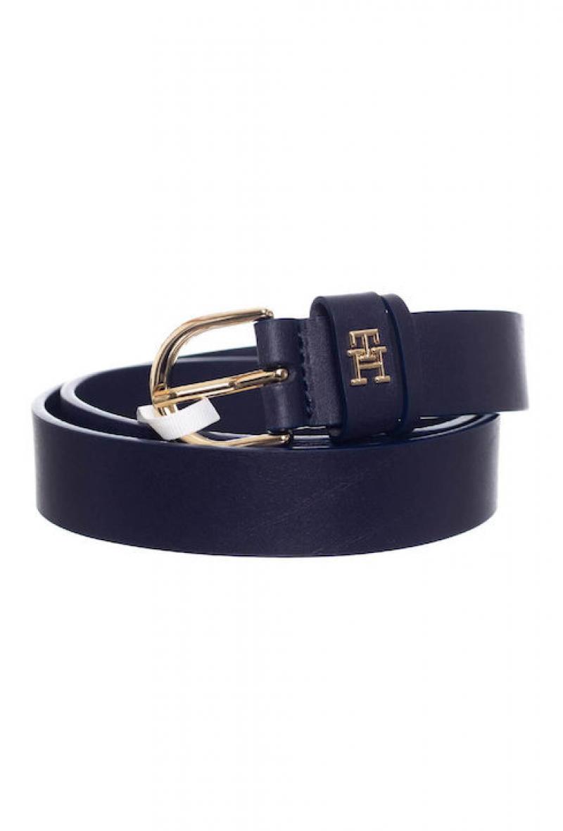 Cintura in pelle altezza cm 2,5 Blu<br />(<strong>Tommy hilfiger</strong>)