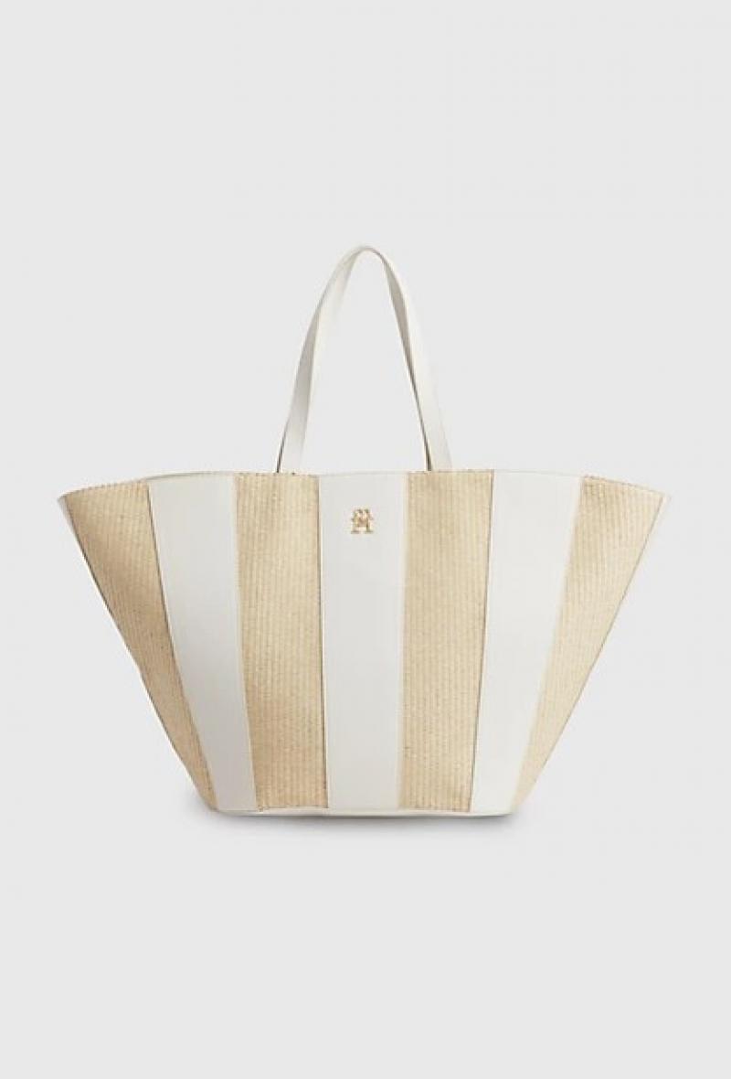 Borsa grande rigata da spiaggia Beige<br />(<strong>Tommy hilfiger</strong>)