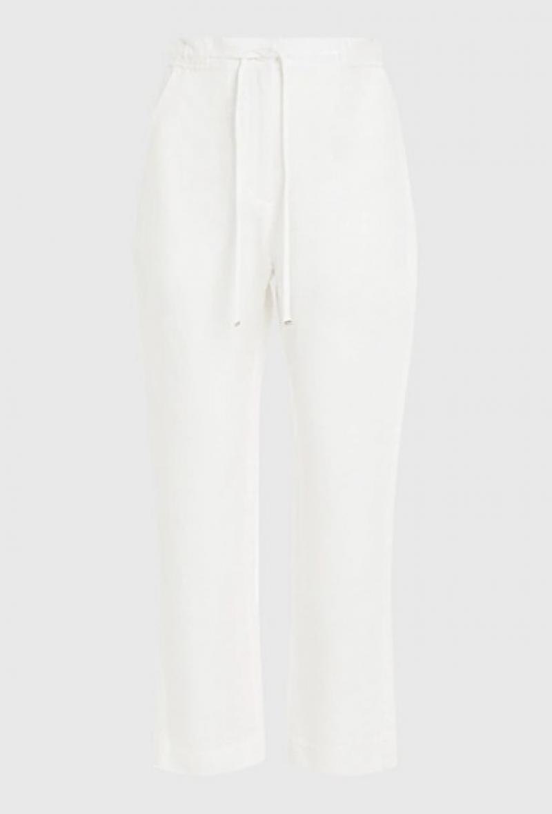 Pantaloni in lino con coulisse Ecru<br />(<strong>Tommy hilfiger</strong>)