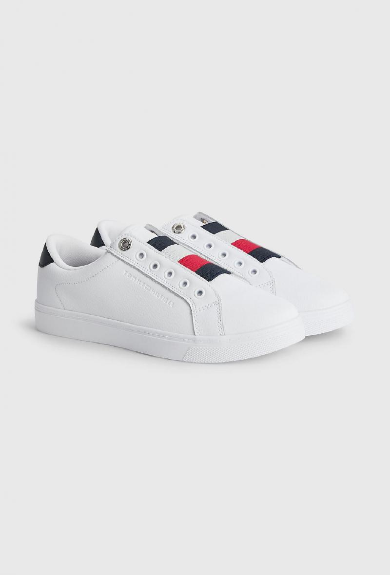 Sneaker in pelle senza lacci Bianco<br />(<strong>Tommy hilfiger</strong>)